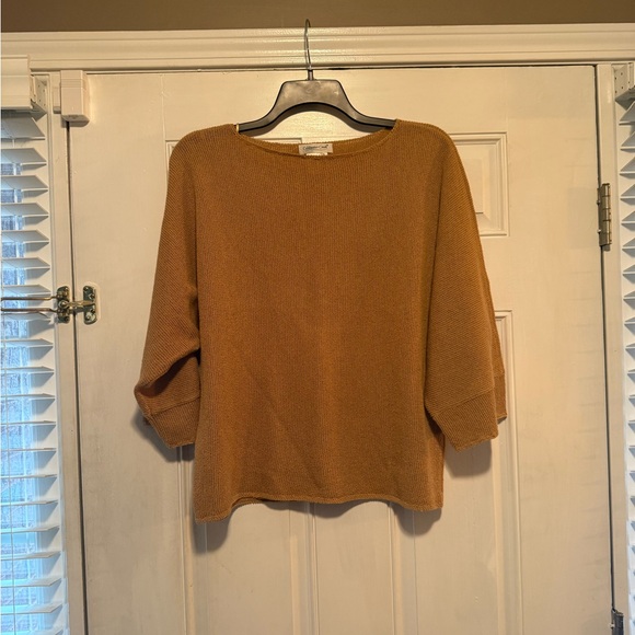 Coldwater Creek Women's Camel Crew Neck Sweater - Picture 1 of 4